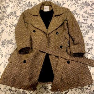 Walter Houndstooth Double Breasted Winter Trench